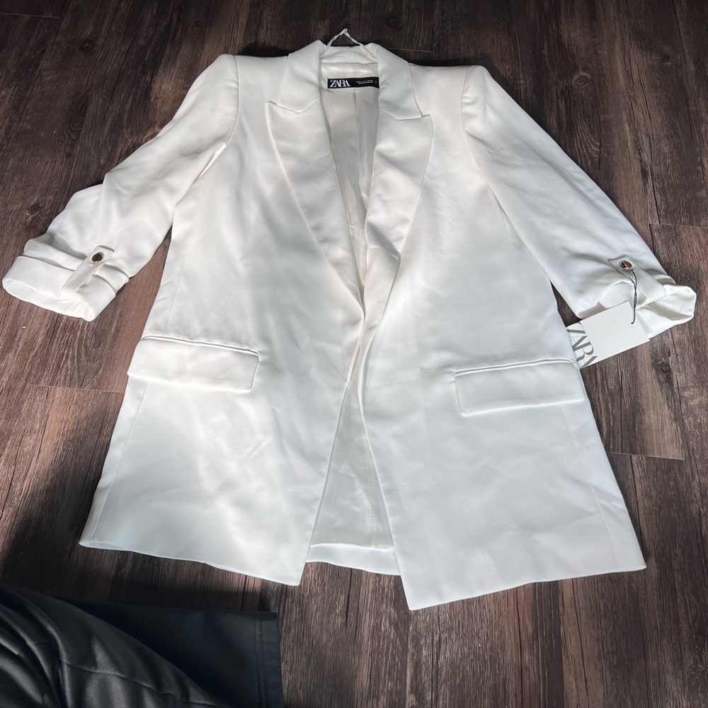 Zara Women's Cream Blazer Jacket